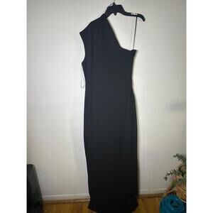 Solace London Averie one-shoulder maxi dress Black Evening Gown Dress Size US 10